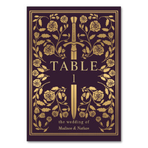 Numeração De Mesa Casamento Real Medieval de EggPlant