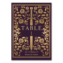 Numeração De Mesa Casamento Real Medieval de EggPlant