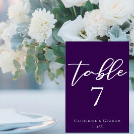 Numeração De Mesa Casamento Real Purple Evening Personalizado