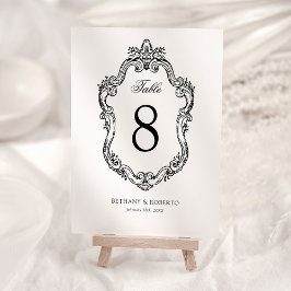 Numeração De Mesa Casamento Rococó Vintage
