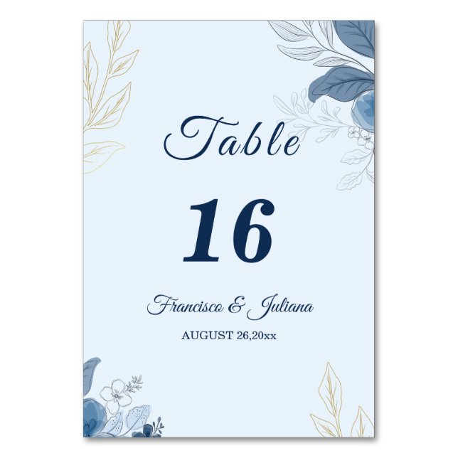 Numeração De Mesa Casamento Romântico à Beira-Mar (Frente)