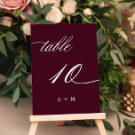 Numeração De Mesa Casamento Romântico da Caligrafia Número 10, Borgo<br><div class="desc">Mesa 10. Verifique todos os números disponíveis. | Número da mesa de casamento romântica e elegante para caligrafia espiritual com monogramas. Para uma personalização mais avançada deste design,  clique no BOTÃO FERRAMENTA DESIGN AZUL acima!</div>