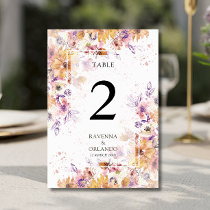 Numeração De Mesa Casamento Romântico no Jardim Botânico de Outono