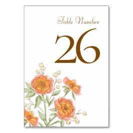 Numeração De Mesa Casamento Rosa Laranja