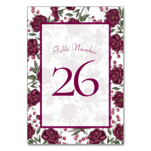Numeração De Mesa Casamento Rosa Marrom