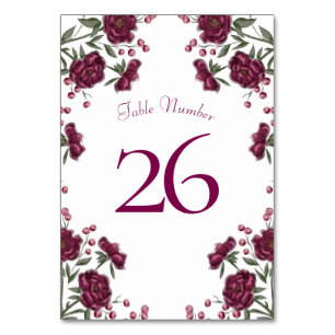Numeração De Mesa Casamento Rosa Marrom