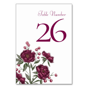 Numeração De Mesa Casamento Rosa Marrom