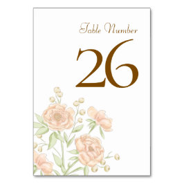 Numeração De Mesa Casamento Rosa Pêssego