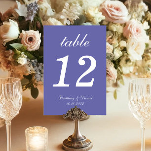Numeração De Mesa Casamento Roxo Caligrafia Simples Violeta Moderna
