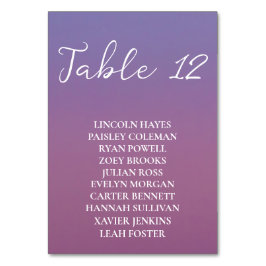 Numeração De Mesa Casamento roxo roxo de montanhas de neve