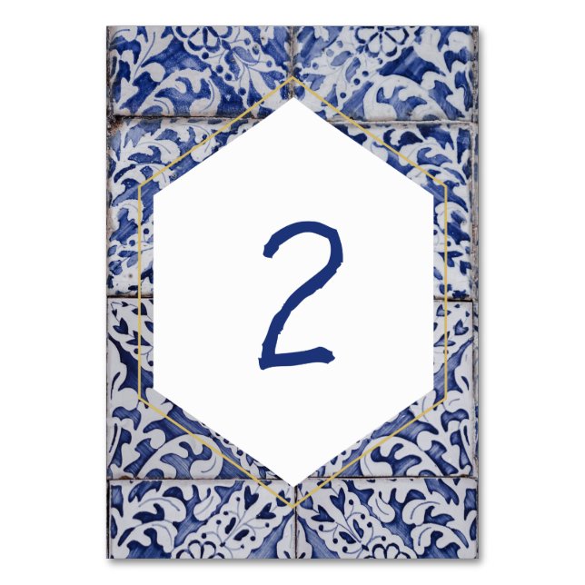Numeração De Mesa Casamento Russo de Azulejos Portugueses (Frente)