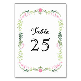 Numeração De Mesa Casamento Rustic Bohemian Primavera Foliage Wreath