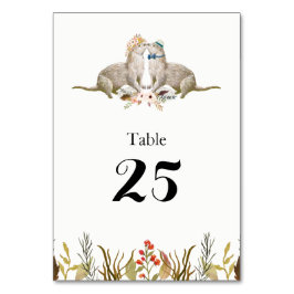 Numeração De Mesa Casamento Rustic Boho Woodland Deer Watercolor