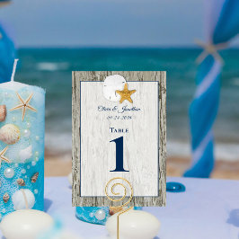 Numeração De Mesa Casamento Rustic Driftwood Beach Sand Dollar