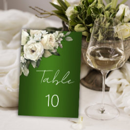 Numeração De Mesa Casamento Rustic Emerald Green - Buquê de Rosa Bra