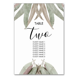 Numeração De Mesa Casamento Rustic Eucalyptus Leaf