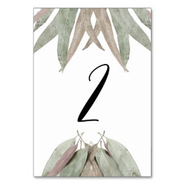 Numeração De Mesa Casamento Rustic Eucalyptus Leaf