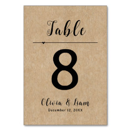 Numeração De Mesa Casamento Rustic Paper