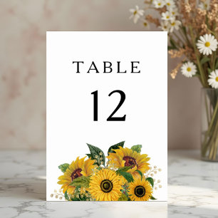 Numeração De Mesa Casamento Rustic Sunflower