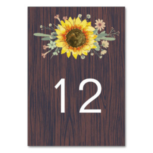 Numeração De Mesa Casamento Rustic Sunflower Wood Jar Lights