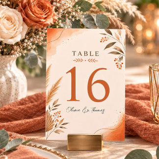 Numeração De Mesa Casamento Rústico Boho Moderno Terracota