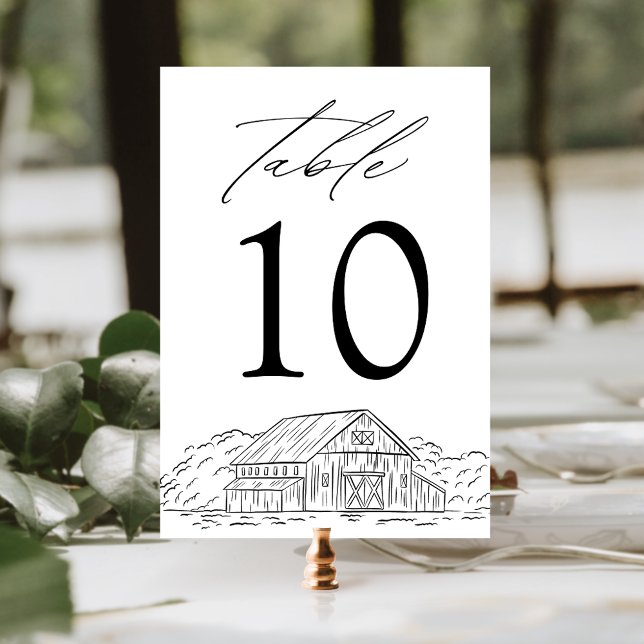 Numeração De Mesa Casamento Rústico Elegante em Celeiro (Criador carregado)