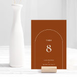 Numeração De Mesa Casamento Simple Boho Arch Terracotta<br><div class="desc">Esta simples design da Mesa Numérica de Arch Terracotta apresenta uma sofisticada paleta de marfim neutro emparelhada com lindíssimas opções de mistura e combinação de terra ferrugem, verde sábio e ameixa. A elegância subestimada da simples tipografia e arcos gentis cria uma estética calorosa e polida com o estilo clássico minimalista....</div>