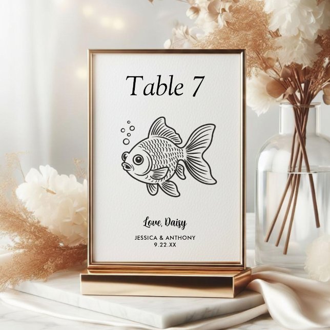 Numeração De Mesa Casamento Simples de Animais de Estimação em Preto (Criador carregado)