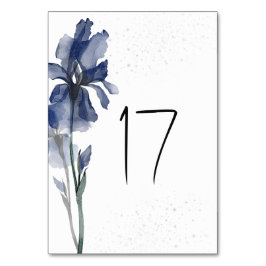 Numeração De Mesa Casamento Simples De Aquarela Azul Iris