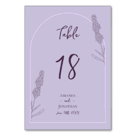 Numeração De Mesa Casamento Simples de Blooms de Lavanda Elegante