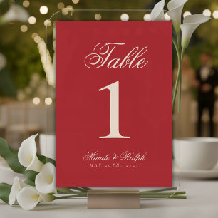 Numeração De Mesa Casamento Simples De Morango De Velho Dinheiro