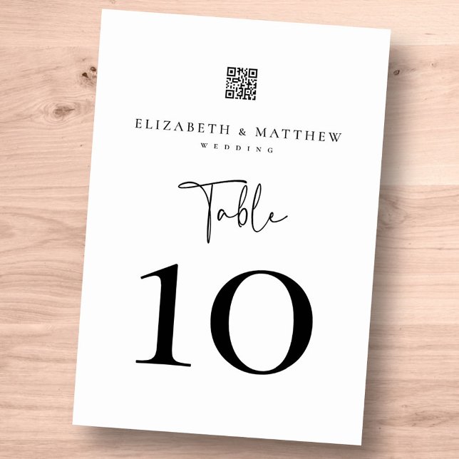 Numeração De Mesa Casamento Simples Elegante Moderno Minimalista (Criador carregado)