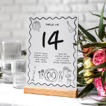 Numeração De Mesa Casamento Simulativo Simulado Manuscrito<br><div class="desc">Guie os convidados com charme usando este cartão de número de tabela branco e desenhado à mão! Apresentando detalhes manuscritos e esquisitos e espaço para nomes de hóspedes,  ele adiciona um toque pessoal e divertido à sua recepção de casamento,  fazer-o funcional e encantadoramente exclusivo para o seu dia especial.</div>