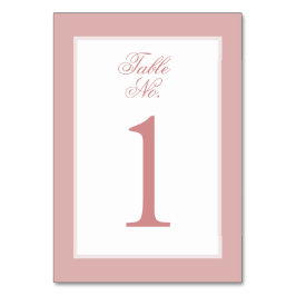 Numeração De Mesa Casamento sofisticado de Script Elegante e Rosa