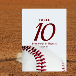 Numeração De Mesa Casamento Tema Baseball