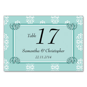 Numeração De Mesa Casamento tema damasco da cerceta