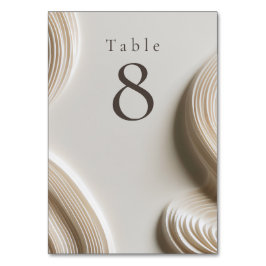Numeração De Mesa Casamento temporário fora de branco