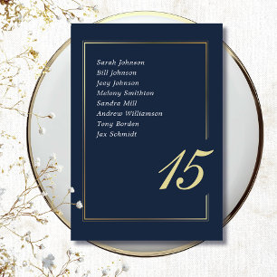 Numeração De Mesa Casamento Tipografia Script Borda Mínima Dourado M