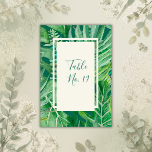 Numeração De Mesa casamento tropical de esmerald greenery