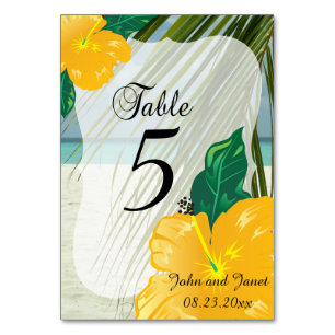 Numeração De Mesa Casamento Tropical Moderno Personalizar