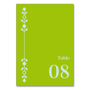 Numeração De Mesa Casamento Verde Cítrico e Azul Costeiro