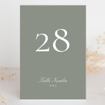 Numeração De Mesa Casamento Verde Clássico de Cinzas de Caligrafia F<br><div class="desc">Este Design faz parte de uma coleção; Entre em contato comigo se precisar de ajuda para encontrar designs ou produtos correspondentes; também disponível em cores alternativas</div>