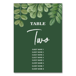 Numeração De Mesa Casamento Verde de Emerald Verde Moderno em Waterc