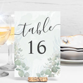 Numeração De Mesa Casamento Verde Rustic Eucalyptus Sage