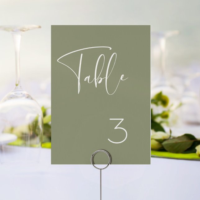 Numeração De Mesa Casamento verde senador elegante e moderno (Criador carregado)