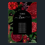Numeração De Mesa Casamento Vermelho de Moody Florals Black Arch<br><div class="desc">Um belo design que mostra florais escuros, vermelhos e arrojados, num fundo preto e um arco preto. Perfeito para qualquer pessoa que ama designs de flores coloridas e tons escuros. Um elegante design floral preto e vermelho de marrom. Um design de mesa de casamento de flor silvestre e rosa com...</div>