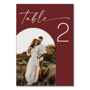 Numeração De Mesa Casamento Vermelho Vinho Profundo Foto de Arco M