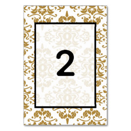 Numeração De Mesa Casamento vintage Dourado Elegante