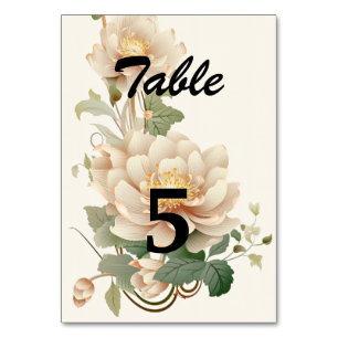Numeração De Mesa Casamento vintage Lotus Flower