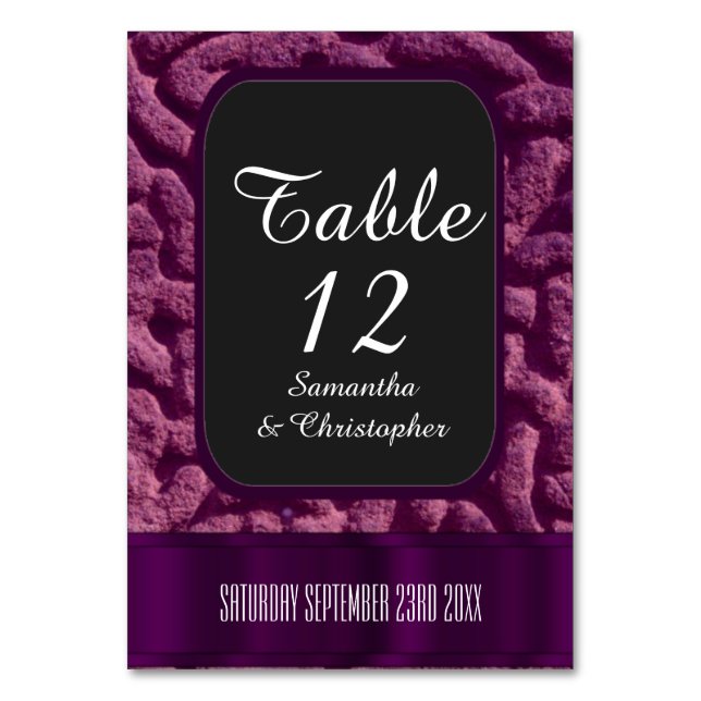 Numeração De Mesa Casamento violeta (Frente)